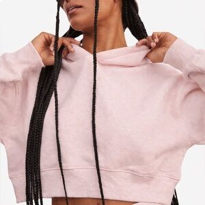 NWT Atoir Balance Jumper Women's Pink Marble Cropped Hoodie